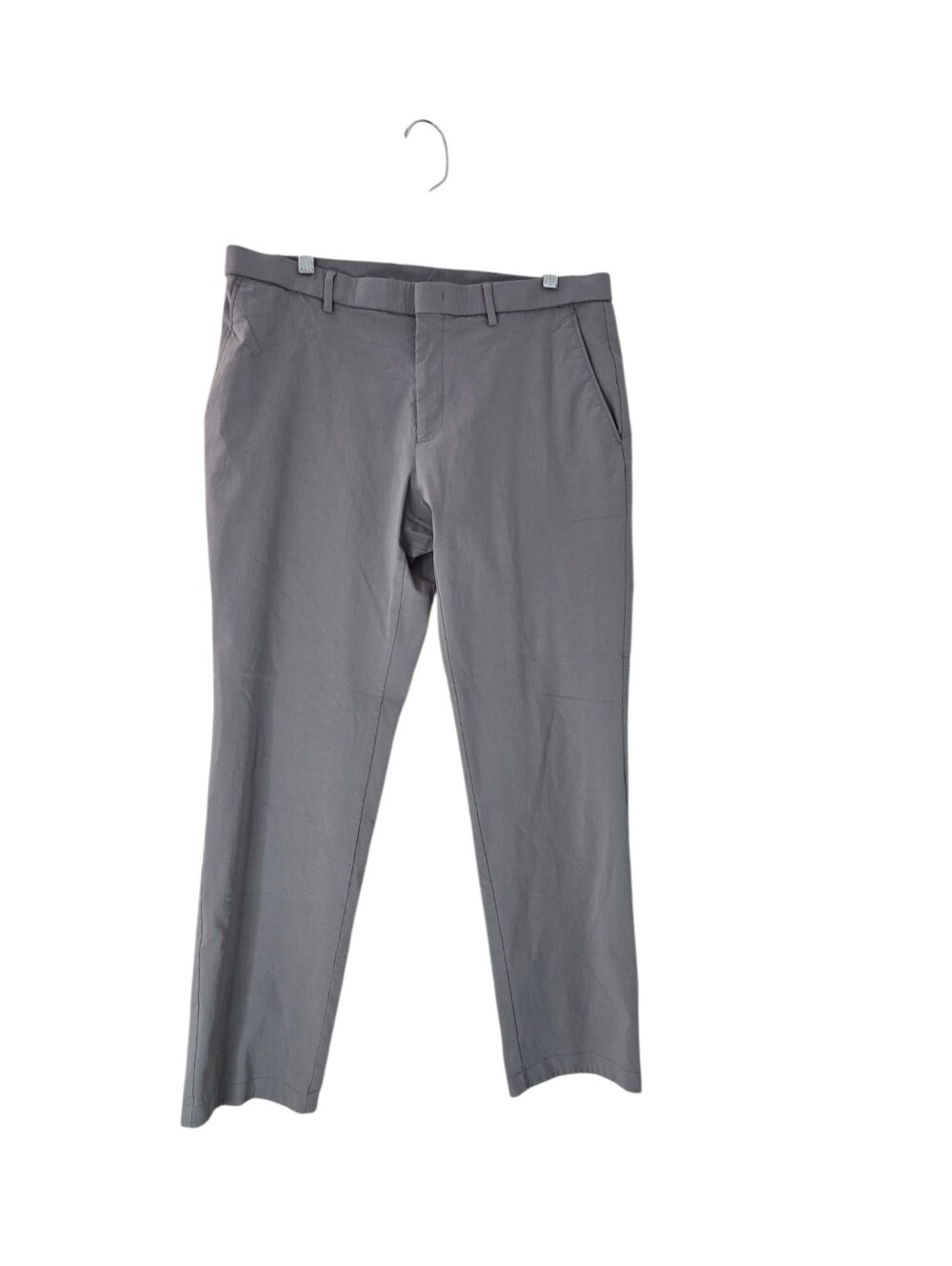 Tommy Hilfiger Pants Mens Gray Chino Straight Leg Flat Front Stretch 36-30